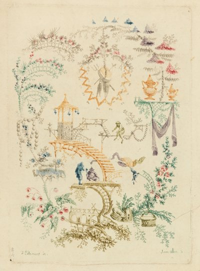 Diseño ornamental de Nouvelle suite de cahiers chinois a l